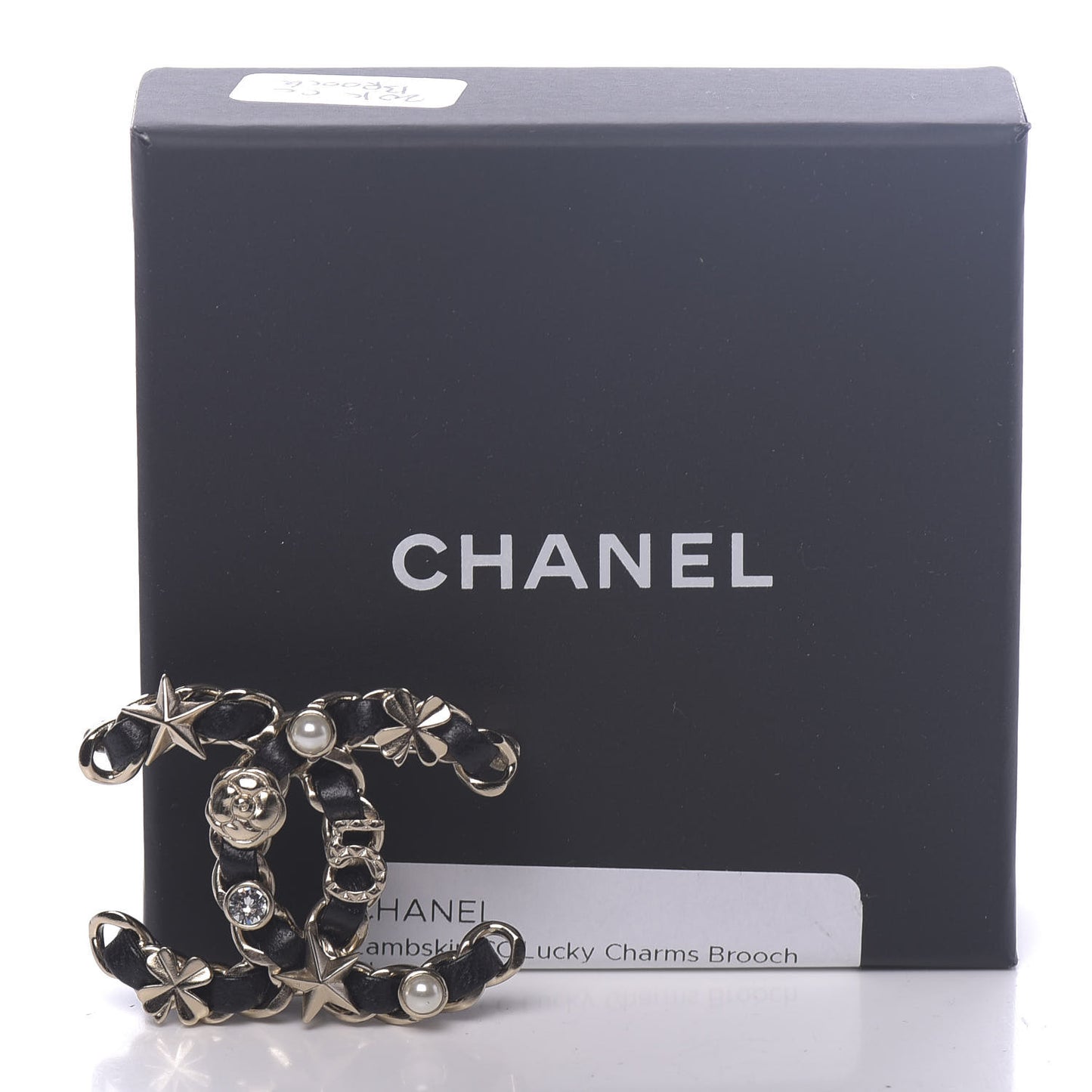 Lambskin Pearl Strass Sergeant Brooch Gold