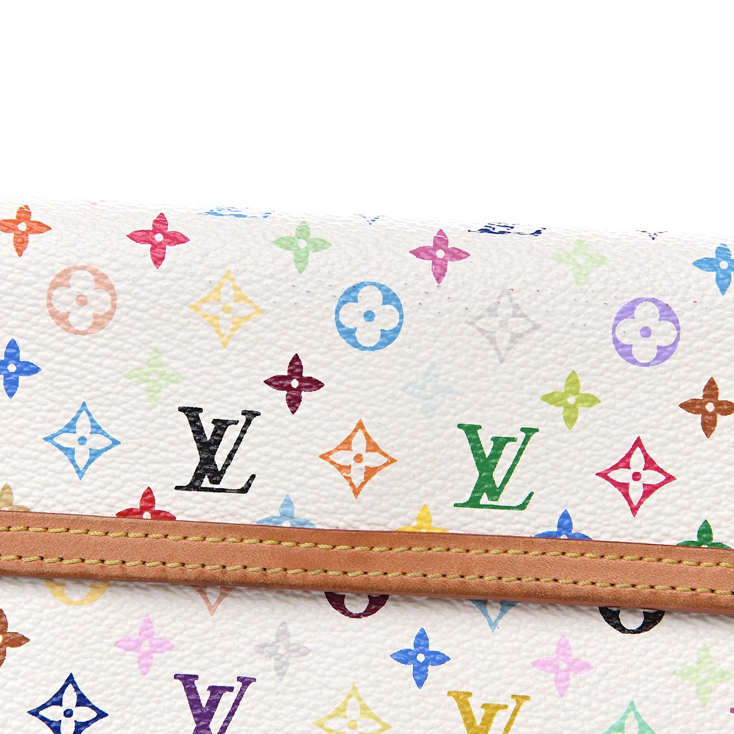 Louis Vuitton Monogram Multicolor Porte Tresor International Wallet White 10 of 11