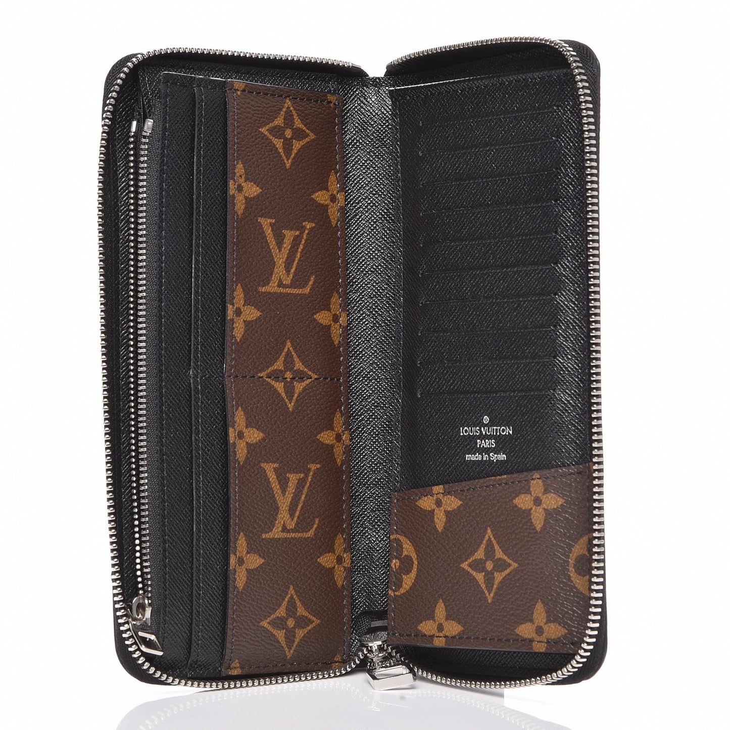 Monogram Macassar Vertical Zippy Wallet
