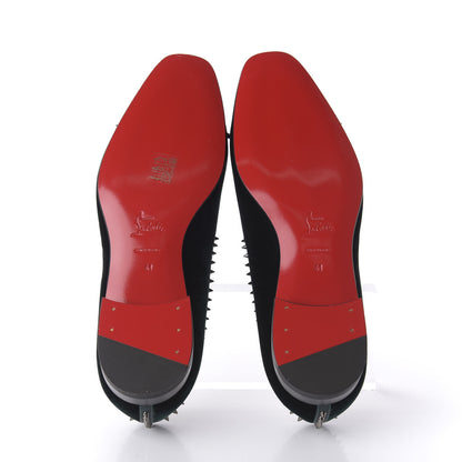 Christian Louboutin Velvet Mens Dandeton Flat Loafers 41 Vosges Dark Gunmetal 5 of 8