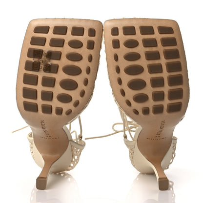 Bottega Veneta Mesh Nappa Stretch Ankle Tie Sandals 38 Toile 6 of 9