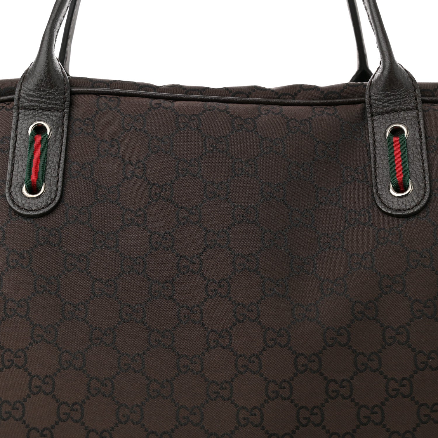 Gucci Nylon Monogram Large Princy Duffle Bag Dark Brown 8 of 12