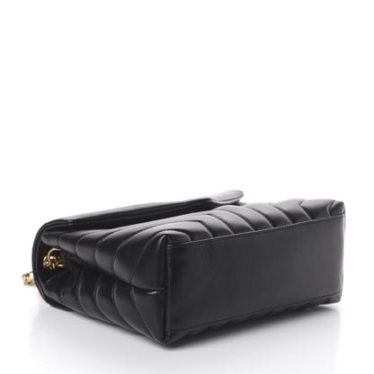 Saint Laurent Calfskin Y Quilted Monogram Small Loulou Chain Satchel Black 3 of 8