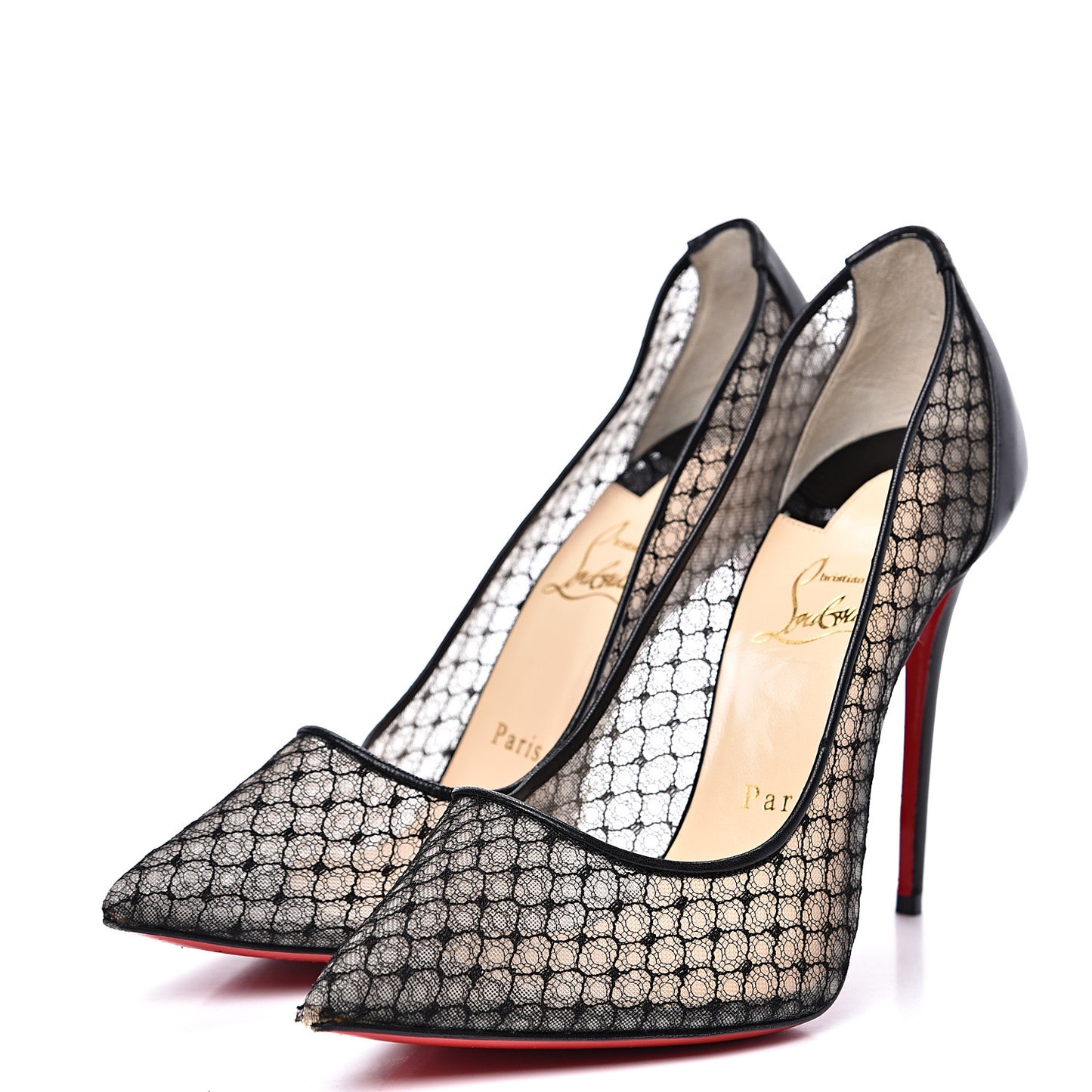 Nappa Bas Resille Follies Lace 100 Pumps 38.5 Black