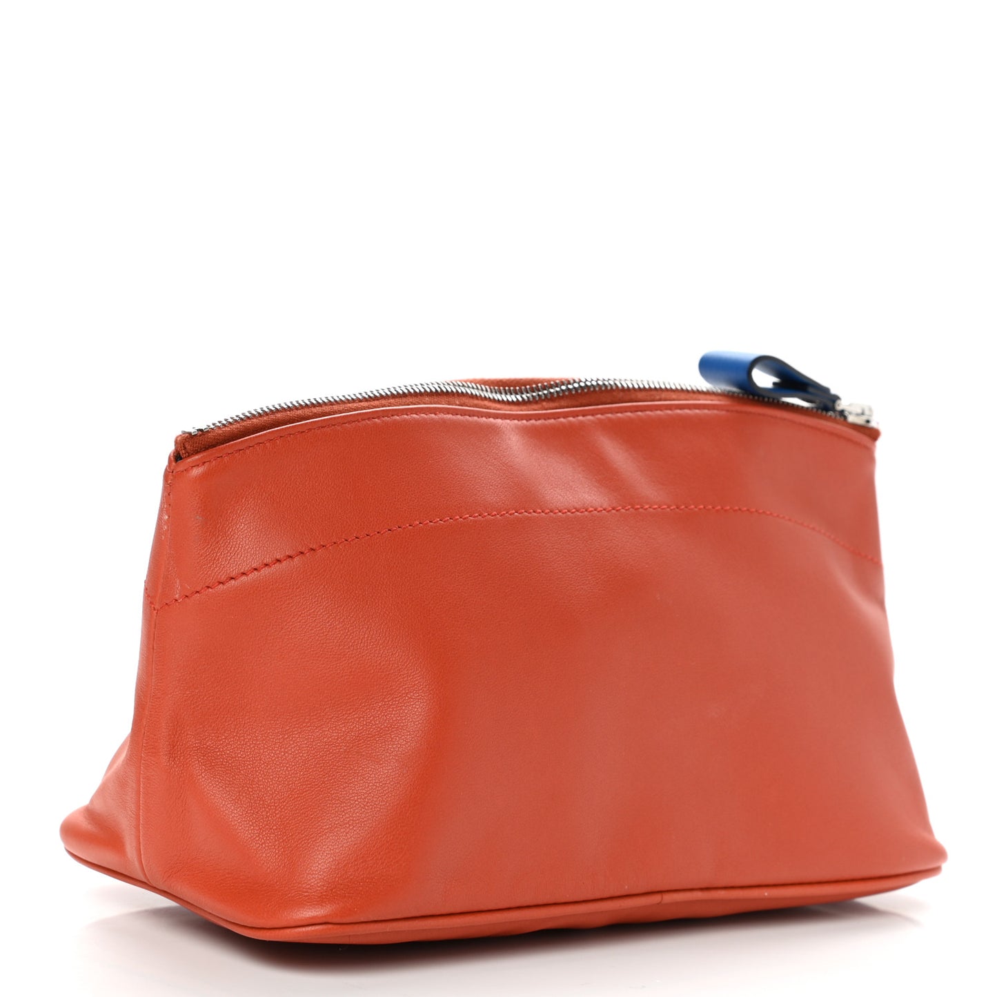 Lambskin Swift Tohubohu Pouch MM Cornaline Bleu Zellige