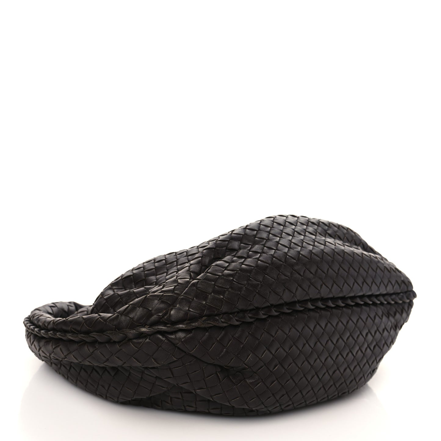 Nappa Intrecciato Medium Veneta Hobo Ebano