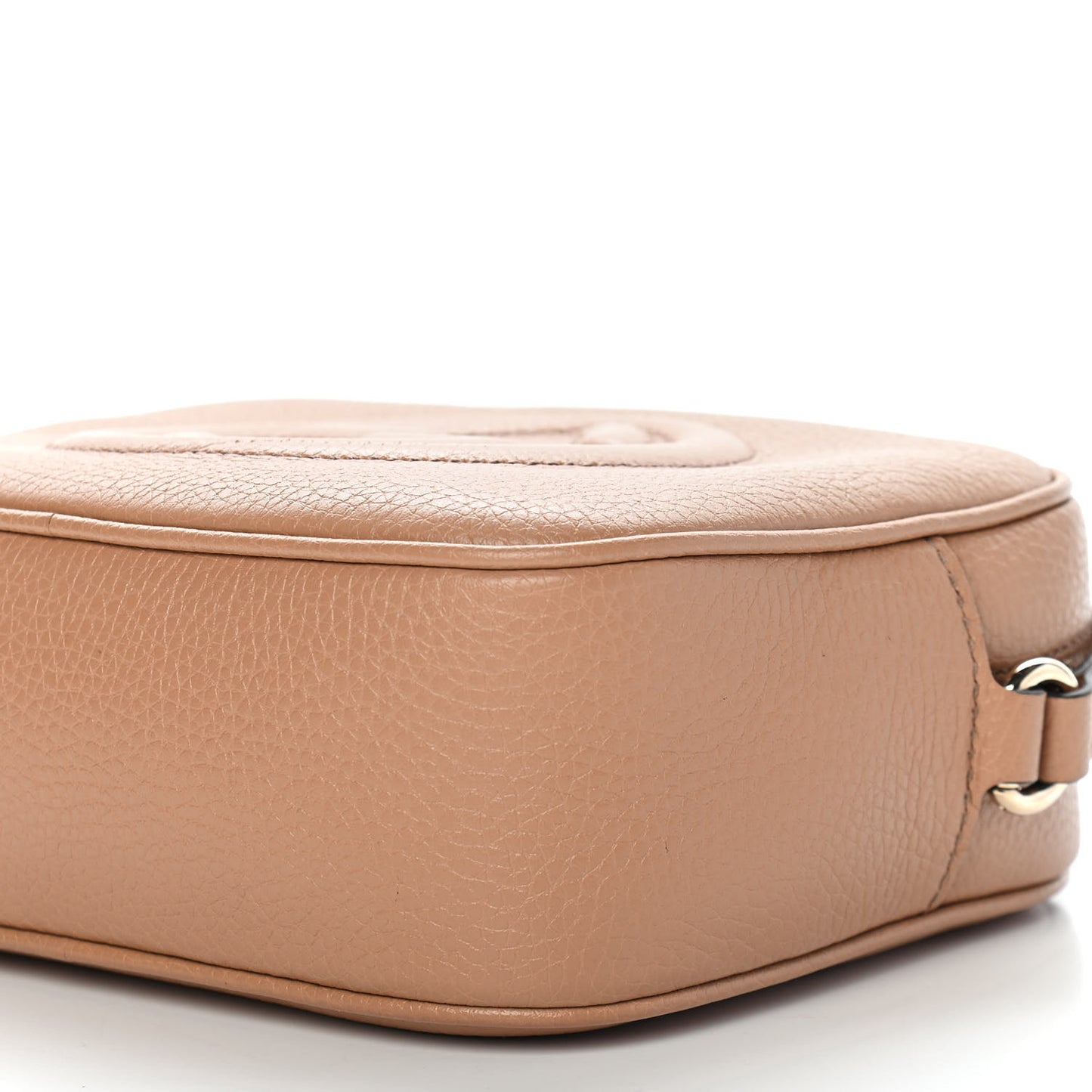 Pebbled Calfskin Small Soho Disco Bag Rose Beige