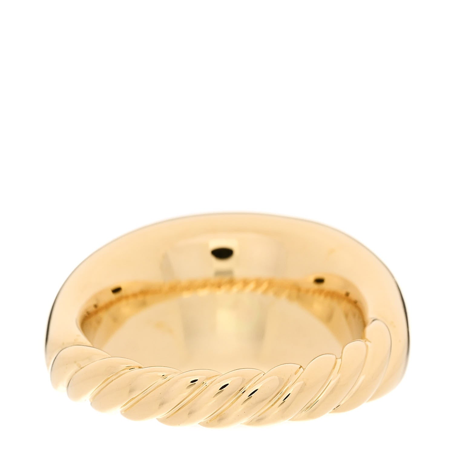 David Yurman 18K Yellow Gold Diamond 11mm Pure Form Ring 52 6 3 of 4