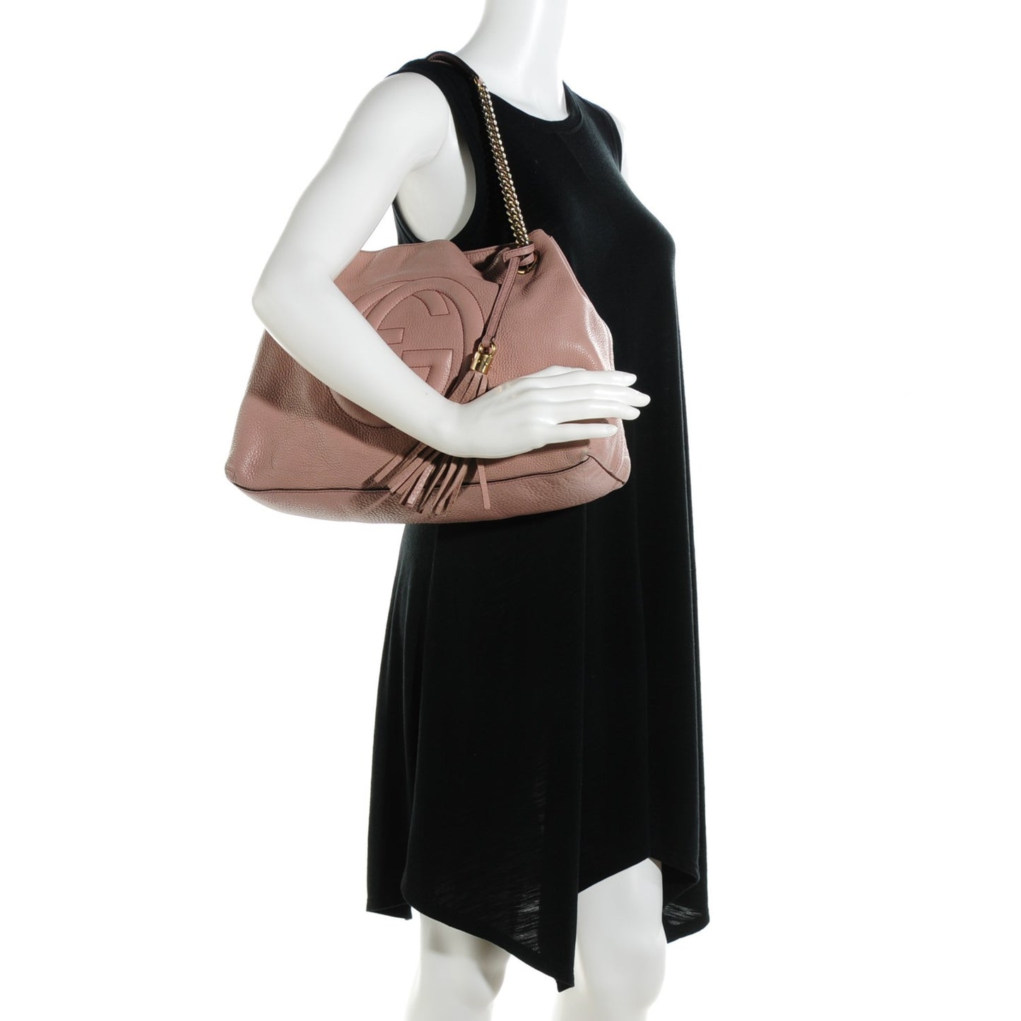 Cellarius Calfskin Medium Soho Chain Shoulder Bag Dark Cipria