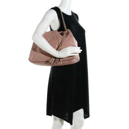 Gucci Cellarius Calfskin Medium Soho Chain Shoulder Bag Dark Cipria 2 of 10