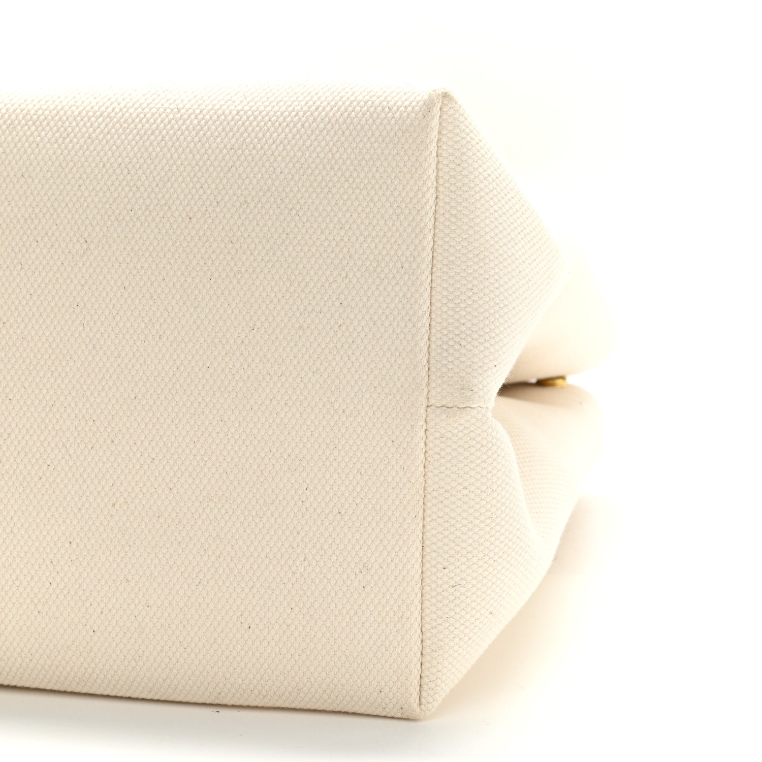 Celine Canvas Calfskin Horizontal Cabas Natural Tan 6 of 9