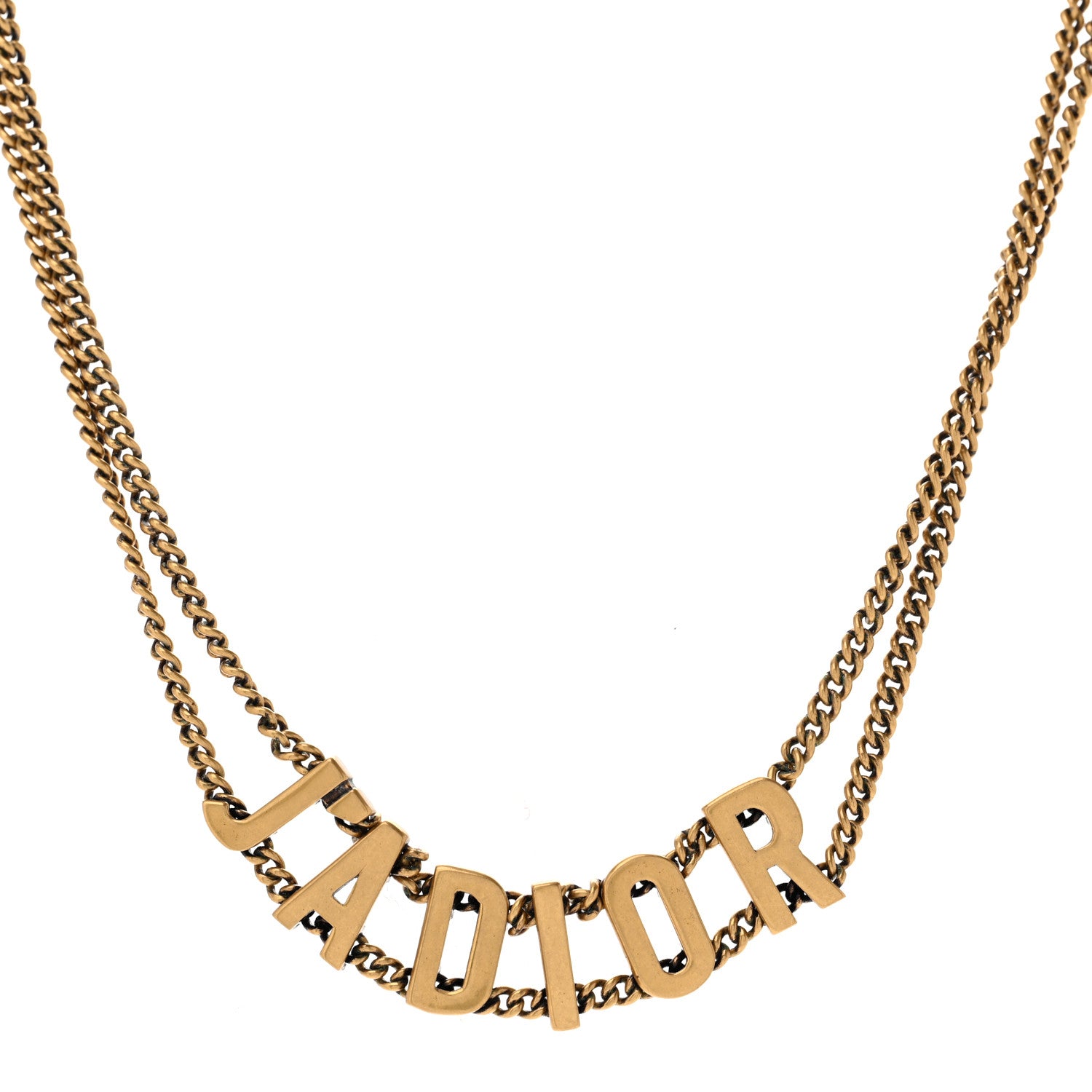 Christian Dior Metal J'Adior Choker Necklace Aged Gold 1 of 6