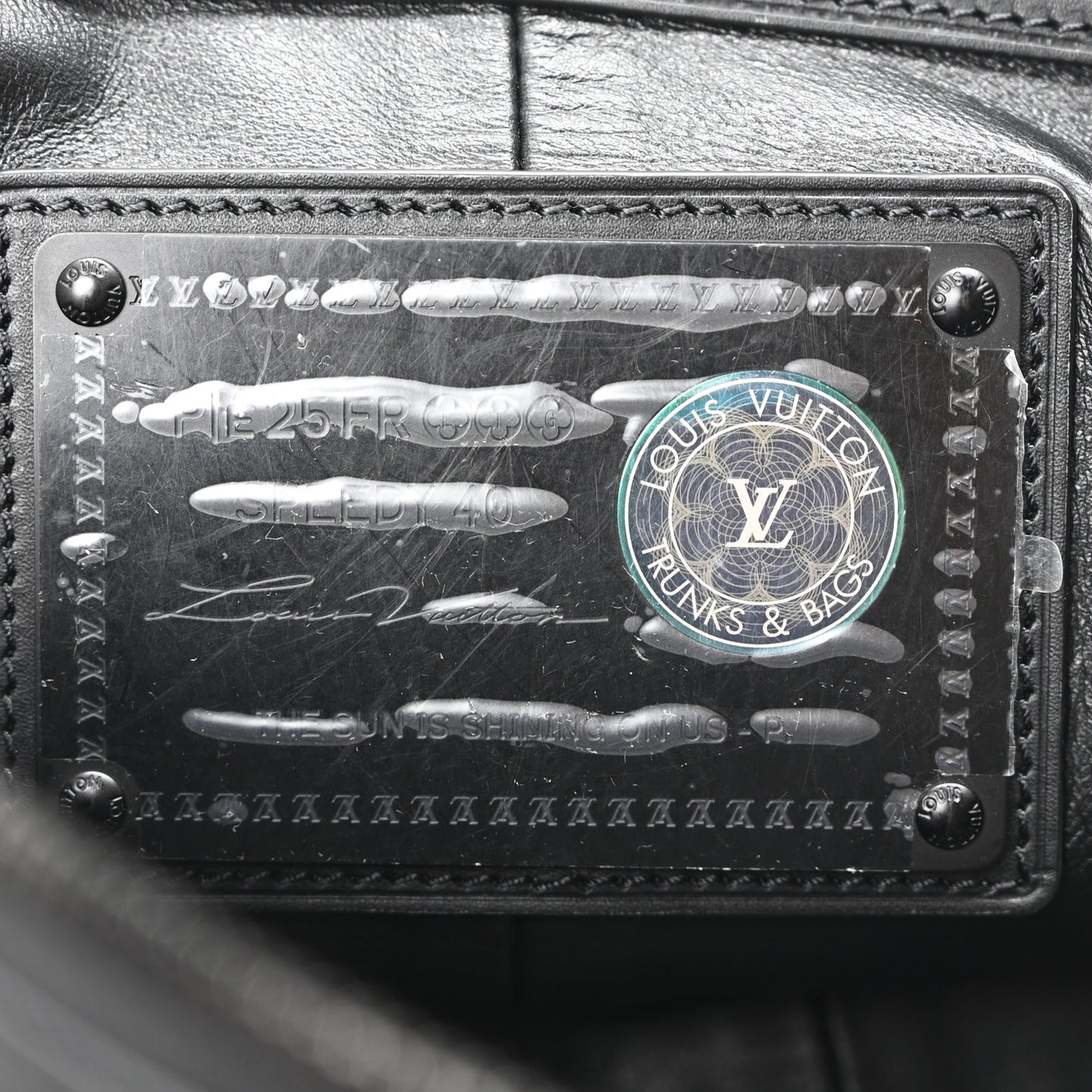 Calfskin Monogram Speedy P9 Bandouliere 40 Ultra Black
