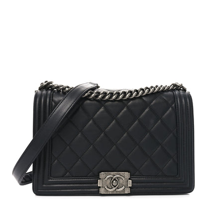 Chanel Lambskin Quilted New Medium Boy Flap Black 1 of 10
