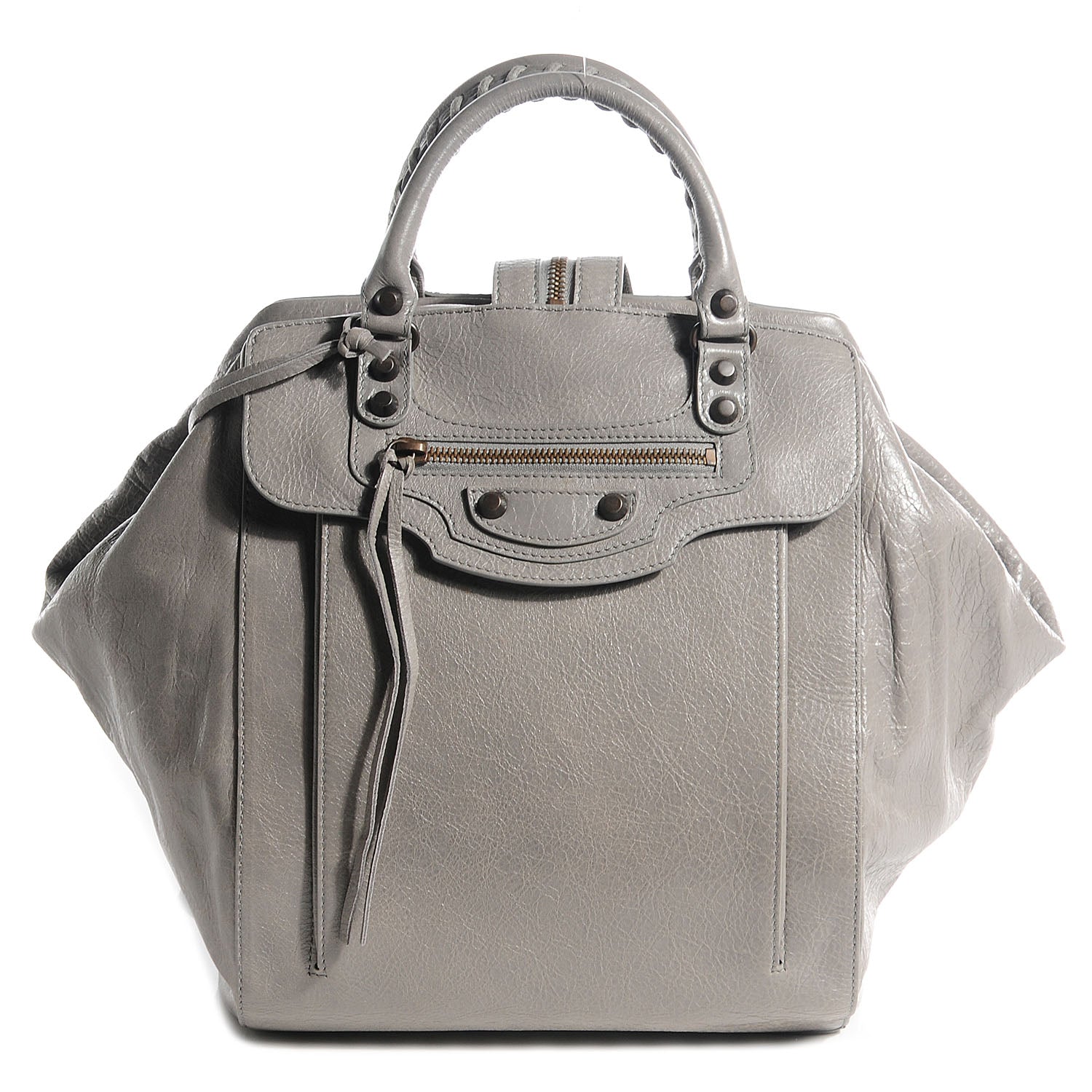 Balenciaga Agneau Classic Hardware Zip Traveler Backpack Gris Pyrite 1 of 13
