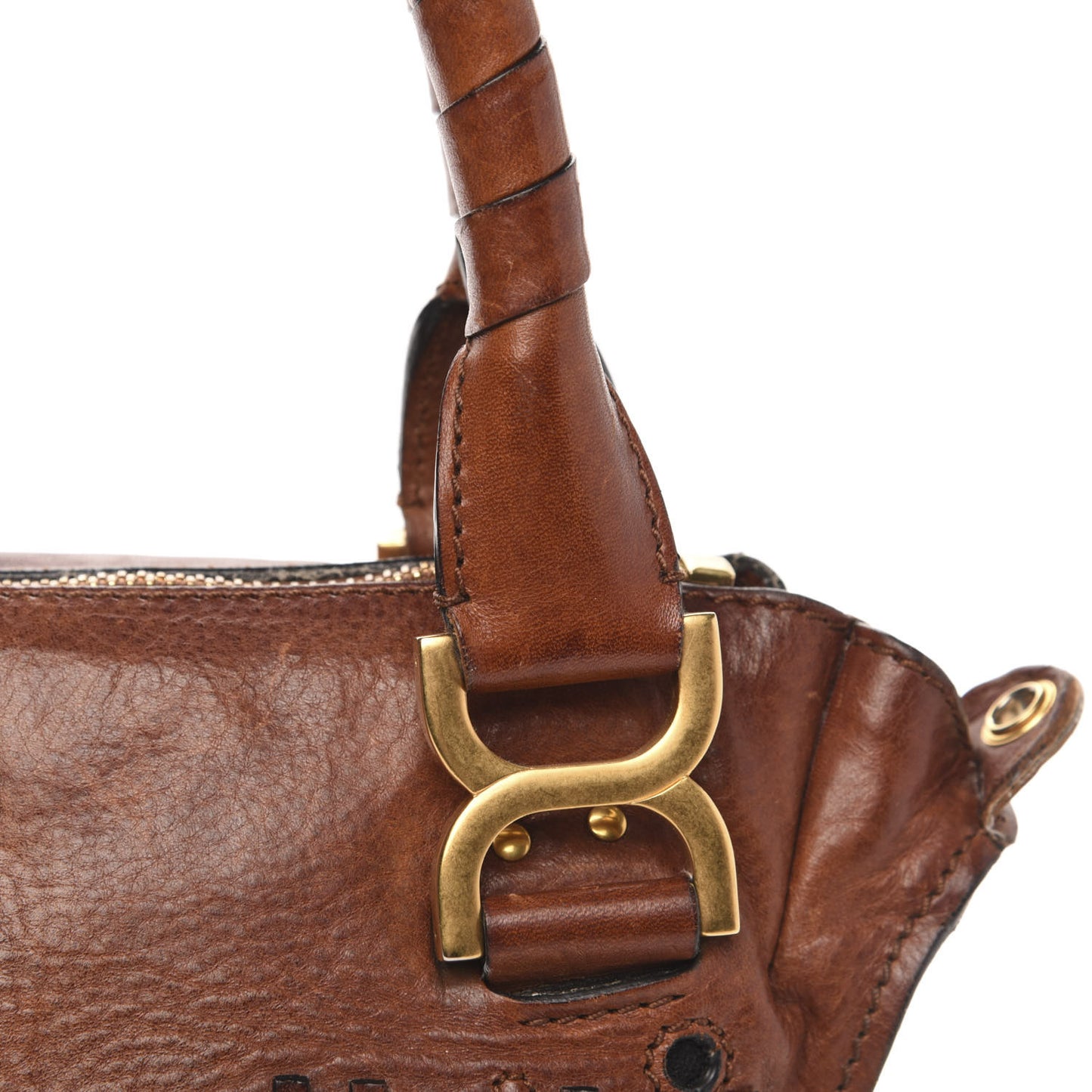 Calfskin Medium Marcie Satchel Mahogany