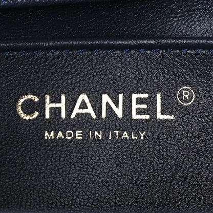 Chanel Caviar Quilted New Medium Boy Flap Dark Navy Blue 6 of 10