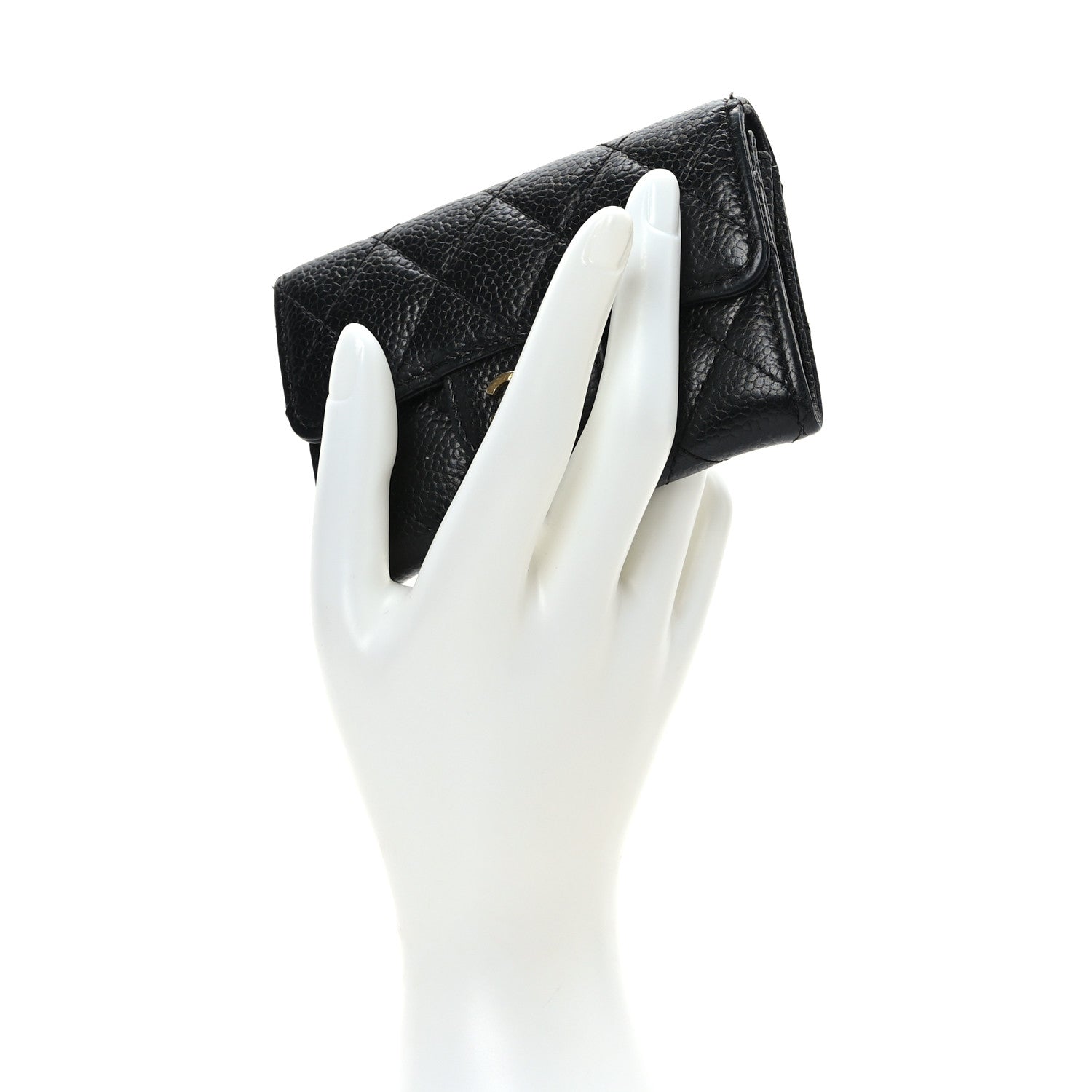 Chanel Caviar Quilted Flap Card Holder Black 2 of 9