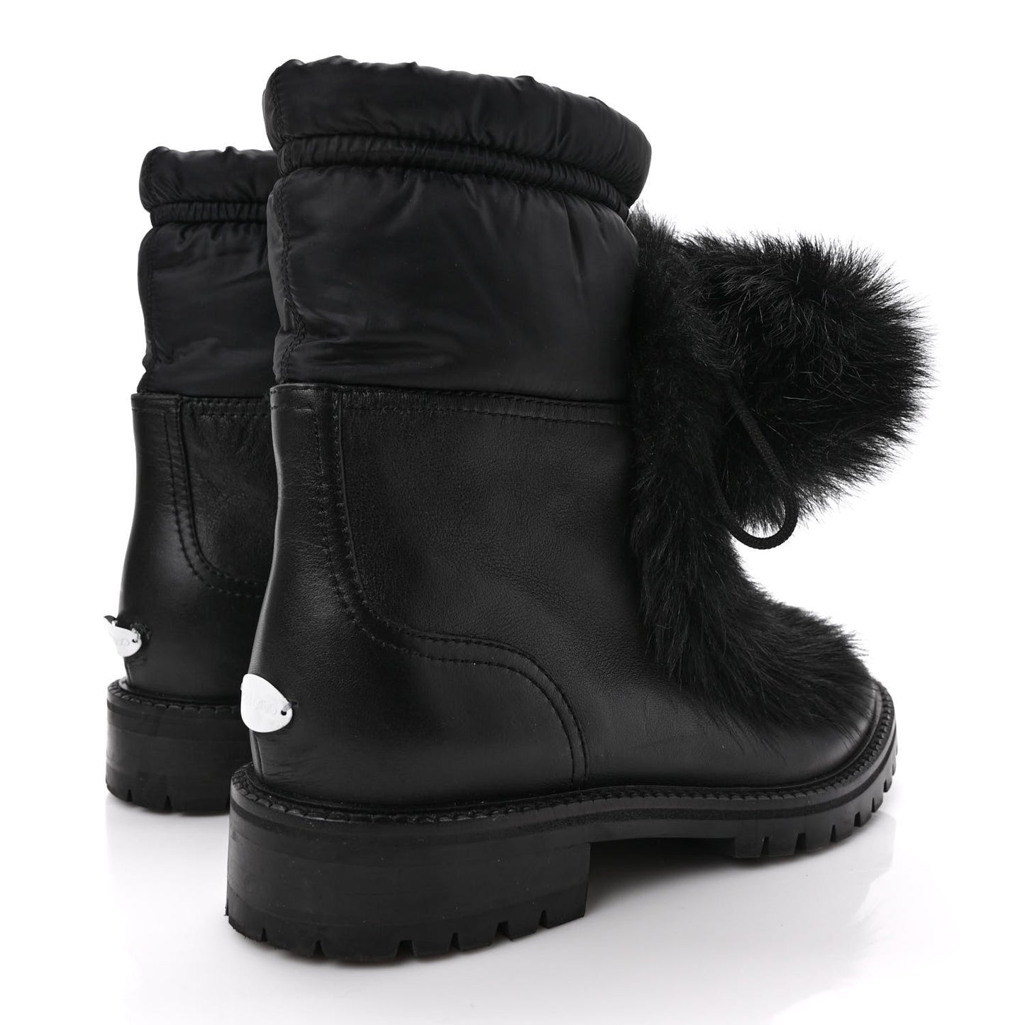 Lambkin Fur Glacie Pom-Pom Boots 38 Black