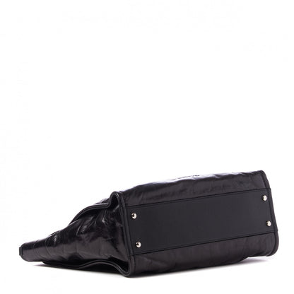 Chanel Glazed Calfskin Small Deauville Tote Black 3 of 9