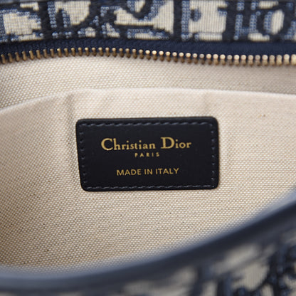 Christian Dior Oblique Diorquake Clutch Blue 6 of 9