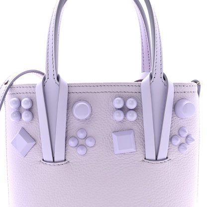 Christian Louboutin Calfskin Empire Spike Studded Mini North South Cabata Tote Lilac Smoke 7 of 10