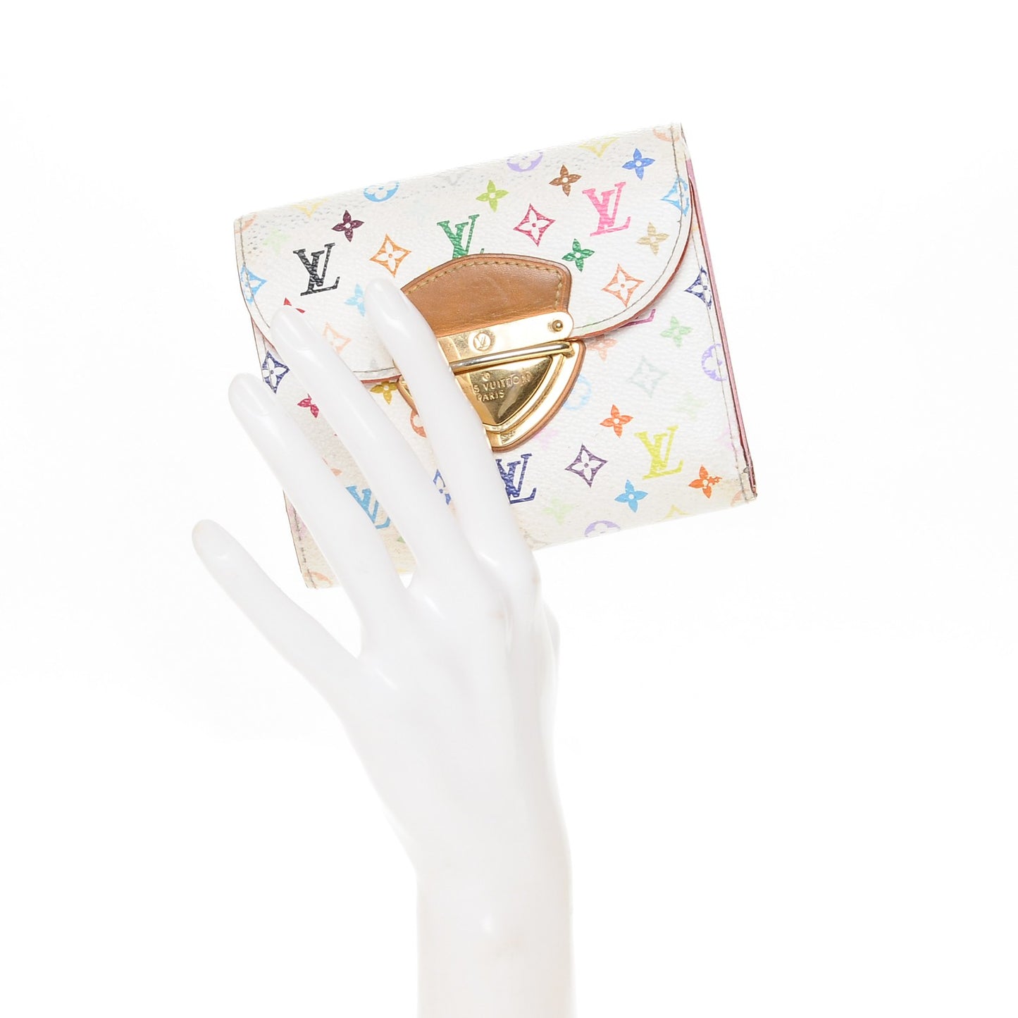 Monogram Multicolor Joey Wallet White Litchi