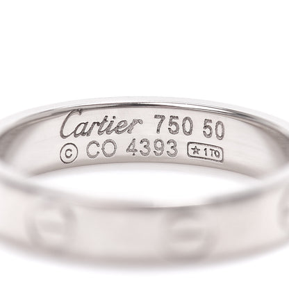 Cartier 18K White Gold 3.5mm LOVE Wedding Band Ring 50 5.25 4 of 4