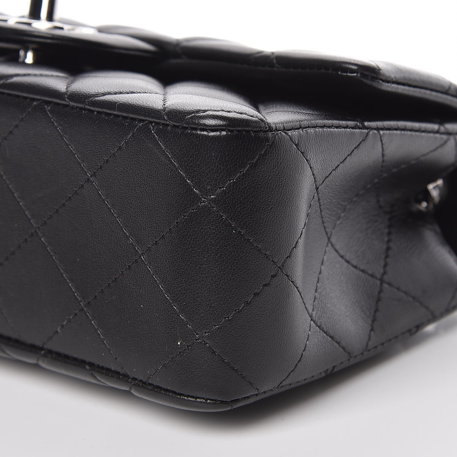 Chanel Lambskin Quilted Mini Rectangular Flap Black 9 of 10