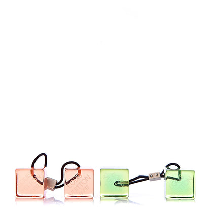 Louis Vuitton Resin Fluo Robert Wilson Hair Cubes Green Orange 1 of 3