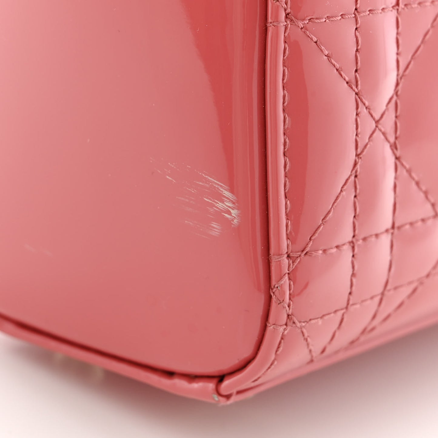 Patent Cannage Mini Lady Dior Pink