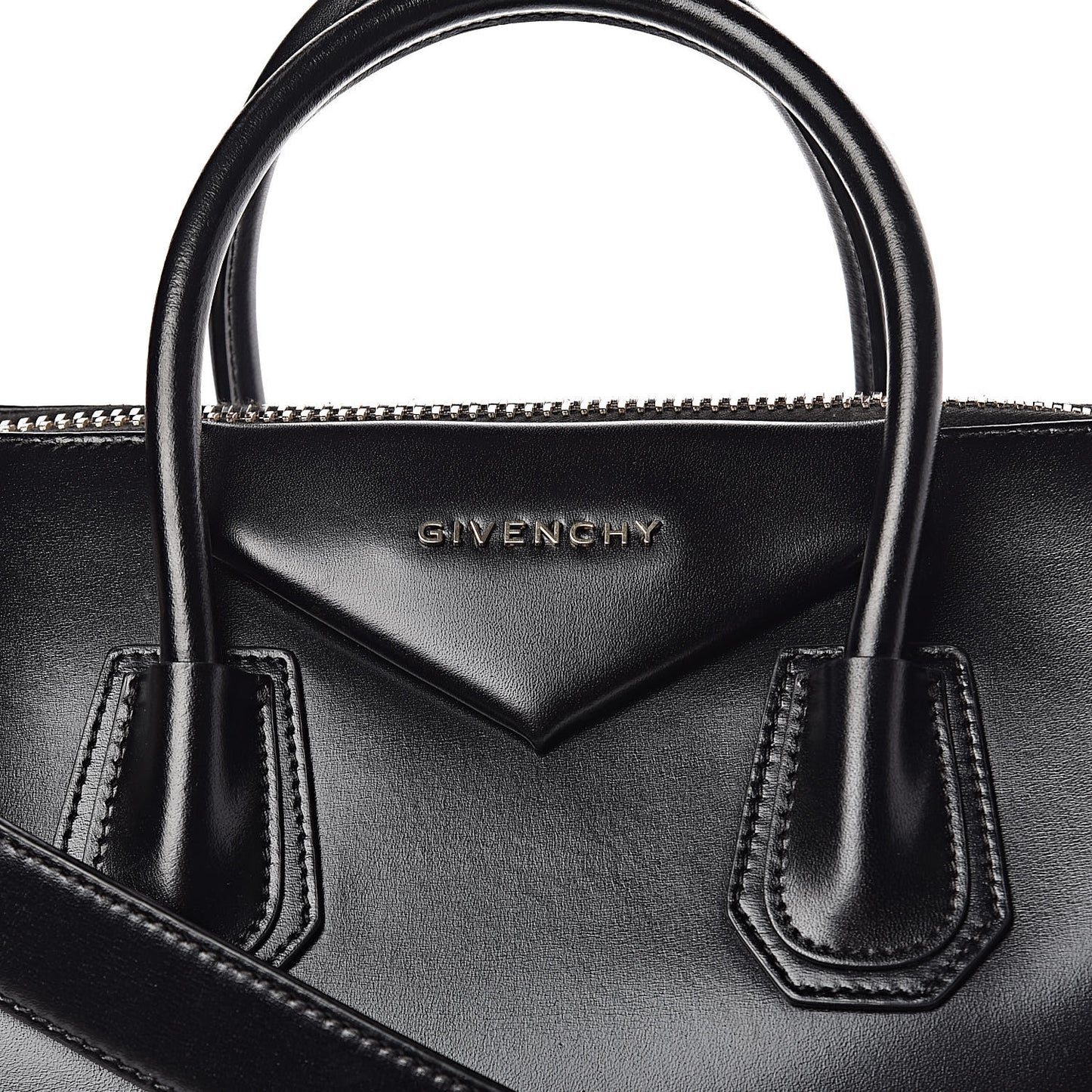 Shiny Lord Calfskin Medium Antigona Black