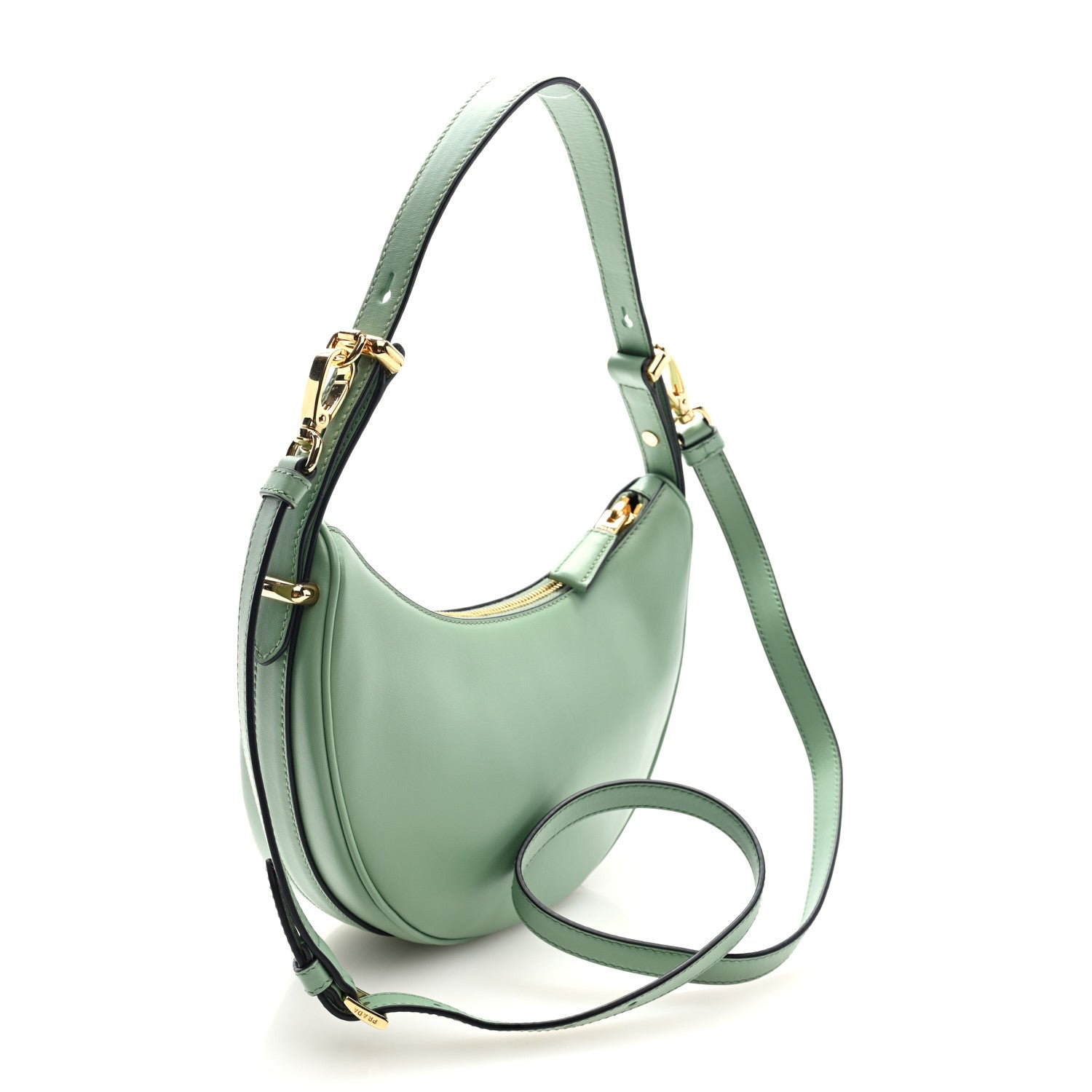 Prada Soft Calfskin Arque Shoulder Bag Green 1792777 – FASHIONPHILE