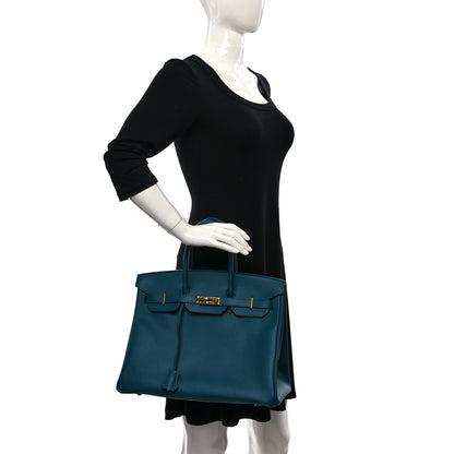 Hermes Epsom Birkin 35 Vert Bosphore 2 of 9