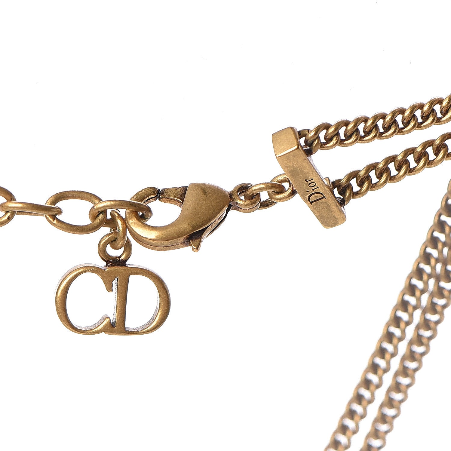 Christian Dior Metal J'Adior Choker Necklace Aged Gold 2 of 4