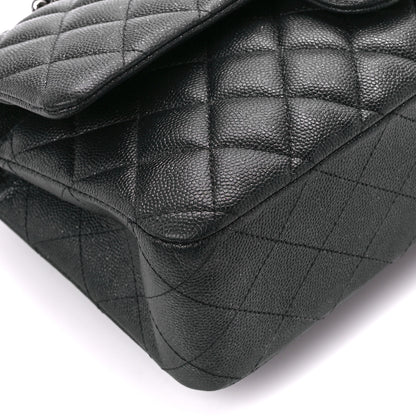 Chanel Iridescent Caviar Quilted Medium Double Flap Black 10 of 13