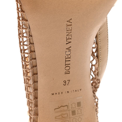 Bottega Veneta Mesh Nappa Chunky Chain Sandals 37 Beige Pony 6 of 8