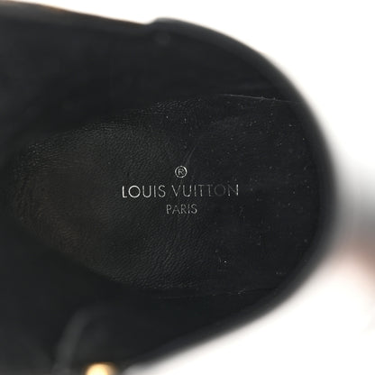 Louis Vuitton Calfskin Monogram Afterglow Platform Ankle Boots 39 Black 7 of 9