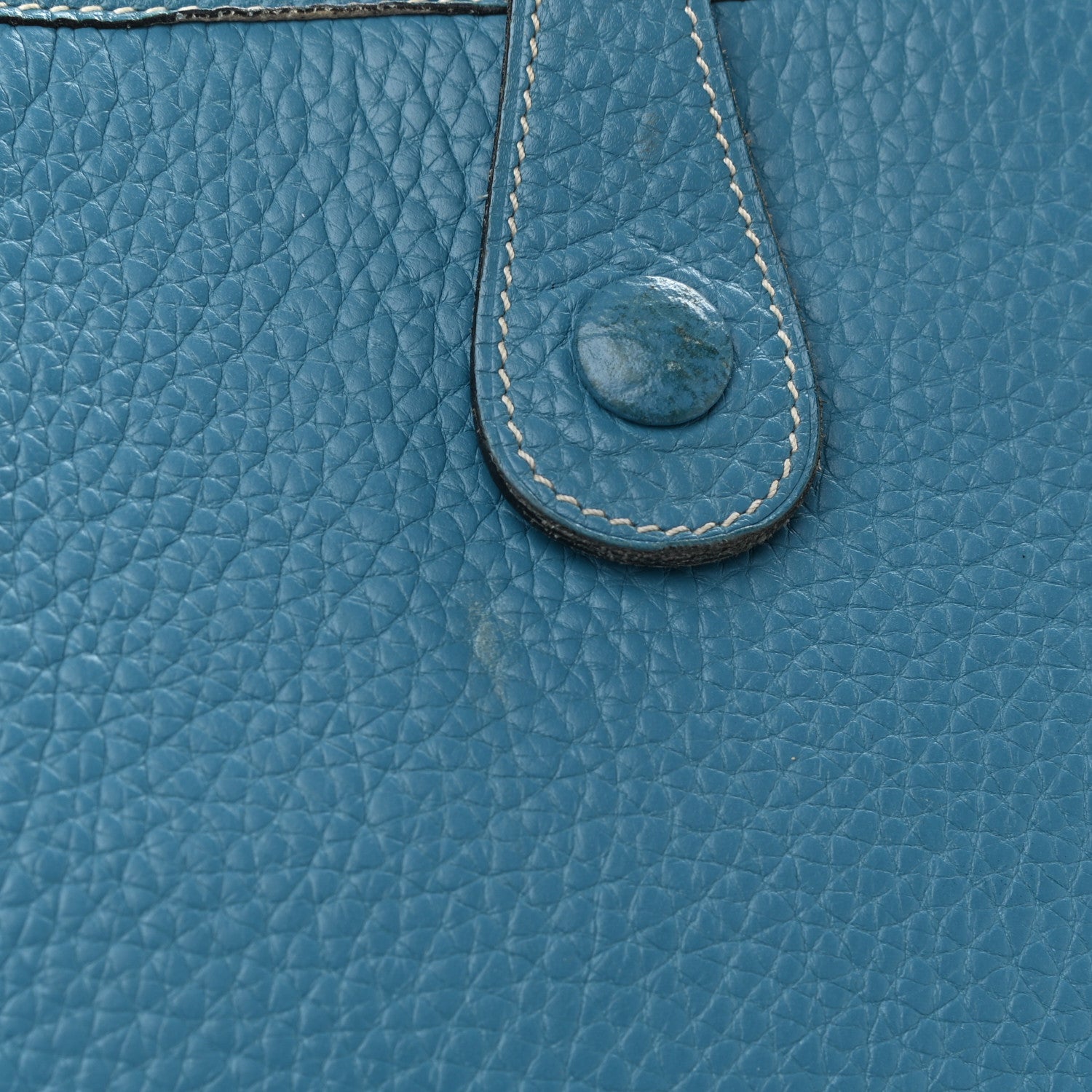Hermes Taurillon Clemence Evelyne PM Blue Jean 11 of 12