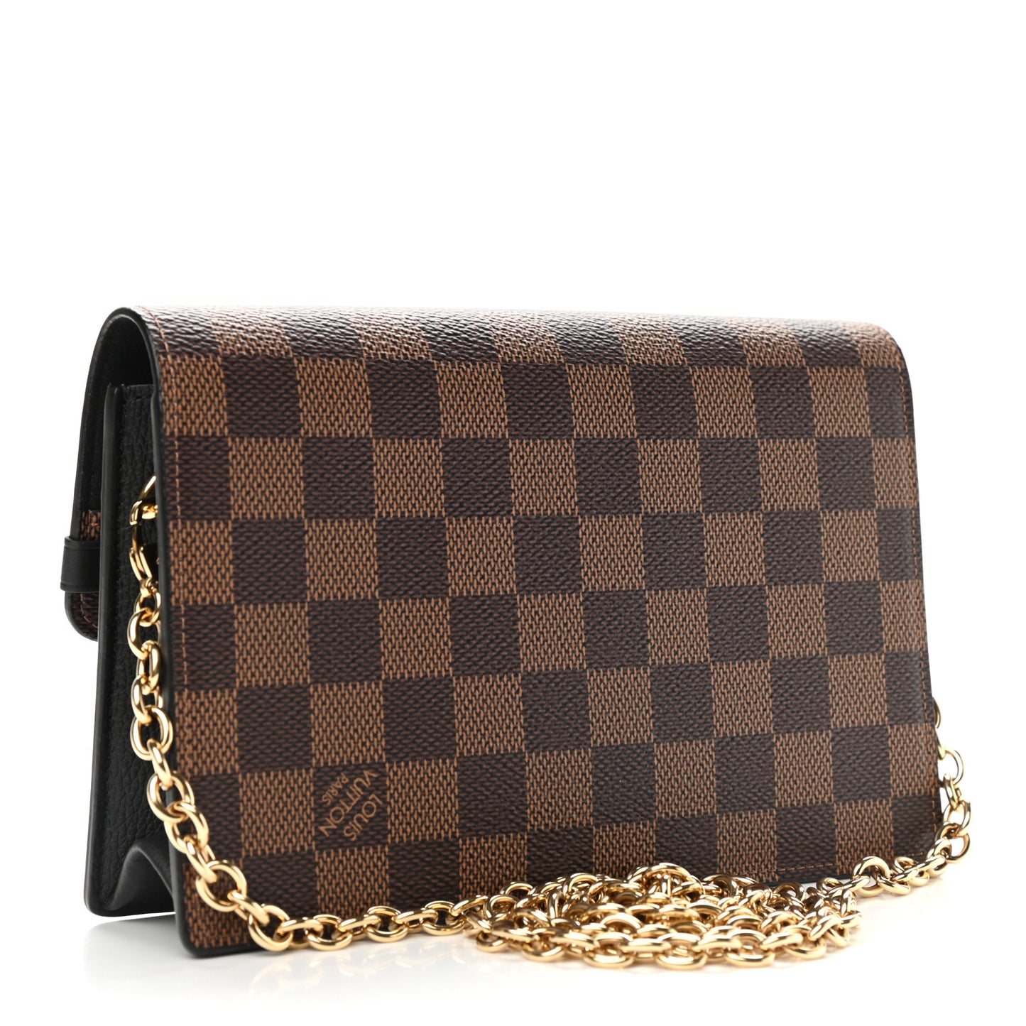 Damier Ebene Vavin Chain Wallet Black