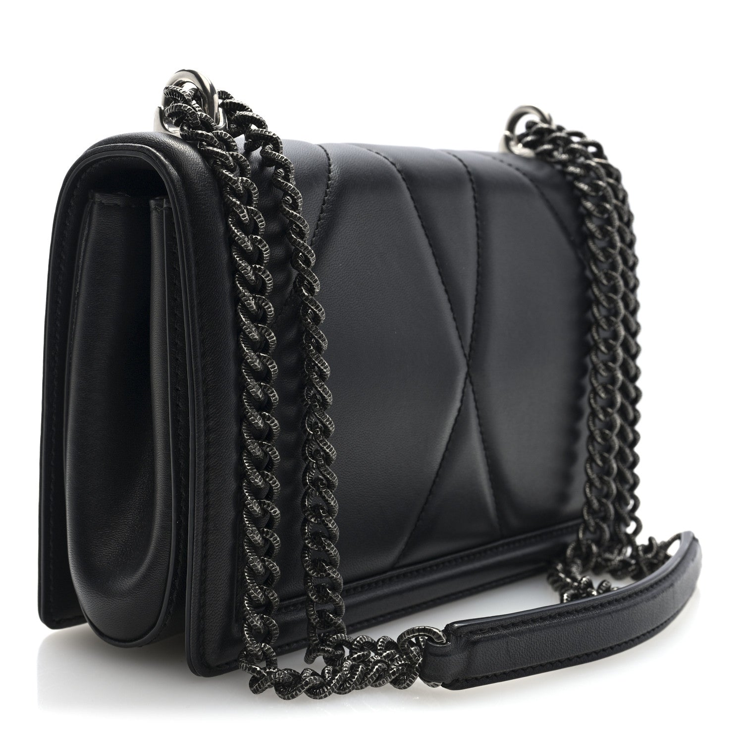 Dolce & Gabbana Nappa Medium Devotion Crossbody Bag Black 3 of 9