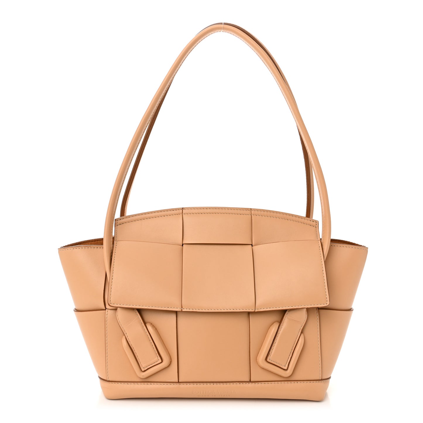 French Calfskin Maxi Intrecciato Small Arco Tapioca
