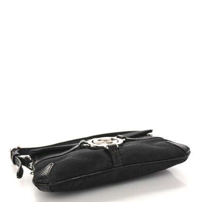 Gucci Satin Lizard Crystal GG Pochette Black 4 of 12