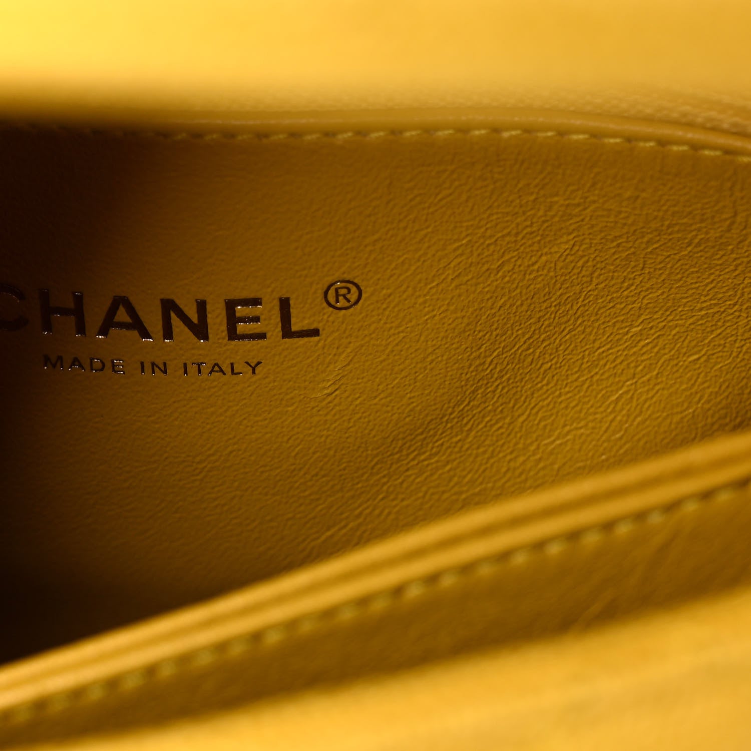 Chanel Caviar Lizard Mini Coco Handle Flap Yellow 14 of 16