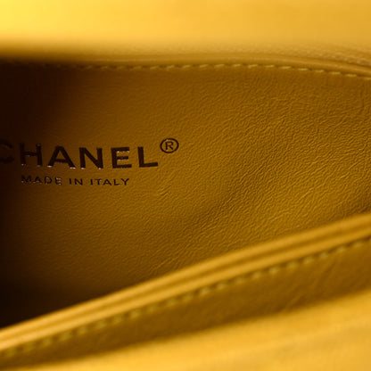 Chanel Caviar Lizard Mini Coco Handle Flap Yellow 14 of 16