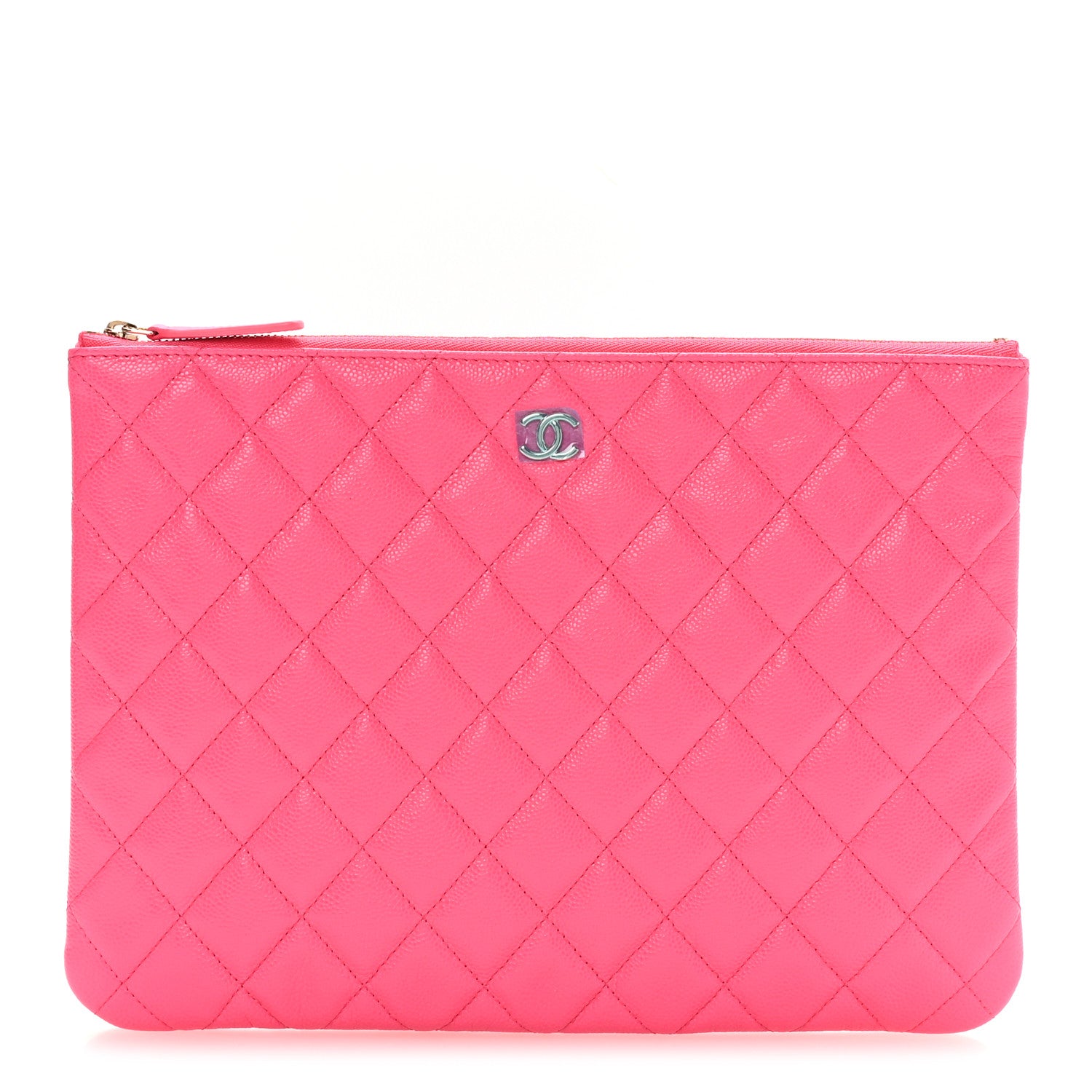 Chanel Caviar Quilted Medium Cosmetic Case Pink 1 of 8