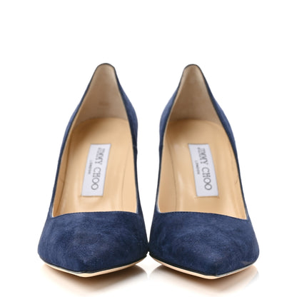 Jimmy Choo Suede Abel Pumps 37 Navy 2 of 8
