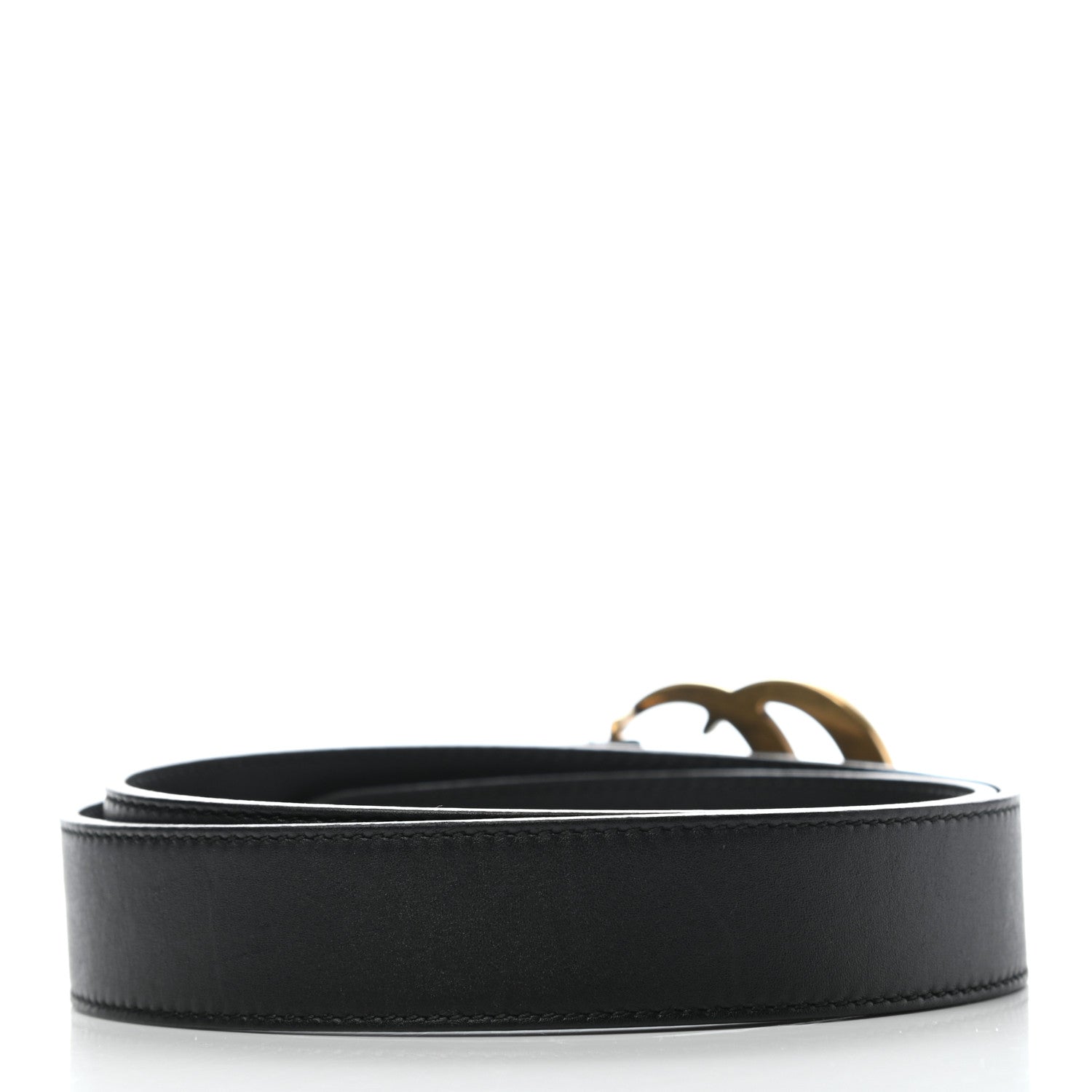 Gucci Calfskin Double G 30mm Belt 80 32 Black 2 of 5