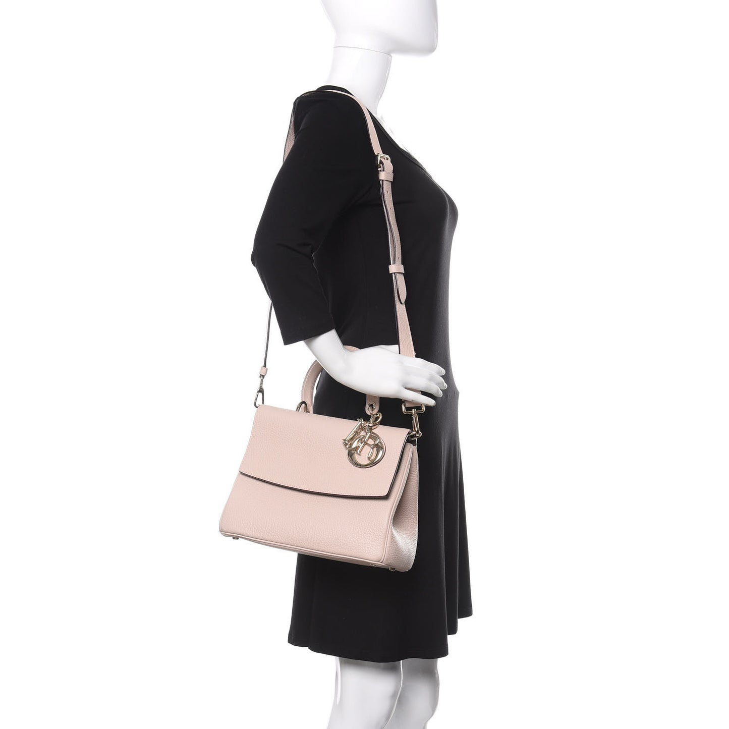 Bullcalf Mini Be Dior Flap Rose Poudre