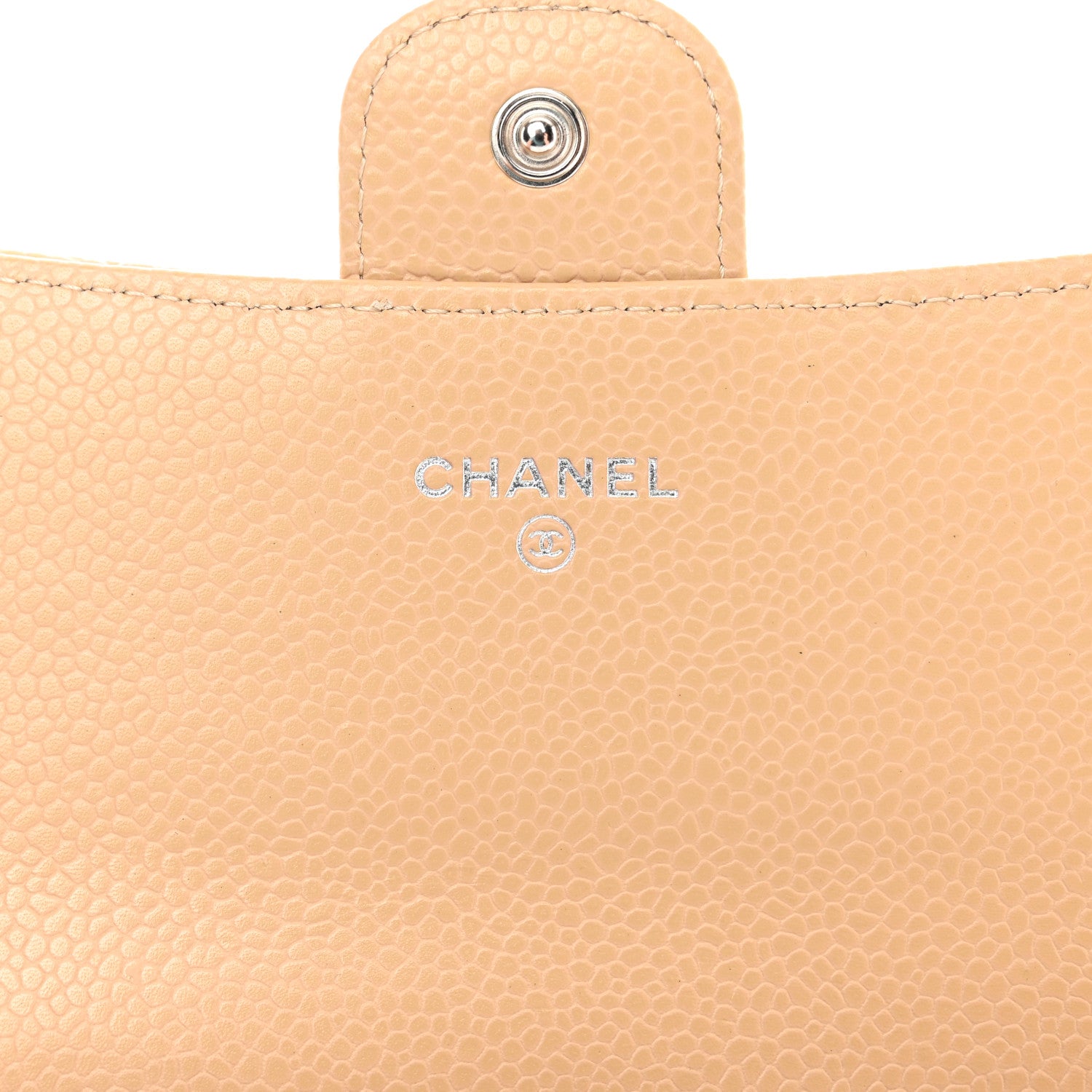 Chanel Caviar Quilted Large Gusset Flap Wallet Beige 6 of 9